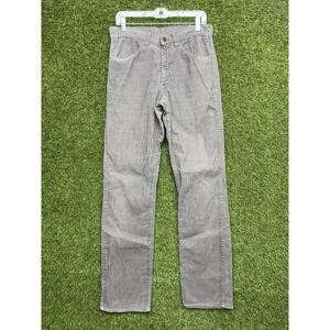 Levis 519 Jeans Mens 32x34 Gray Corduroy Pants 519 Cords White Tab USA Made 80s